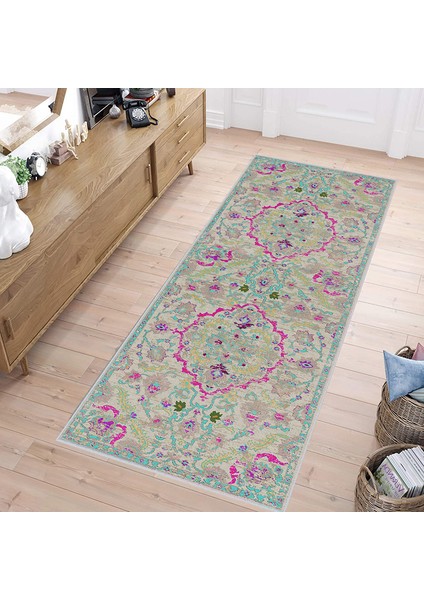 Dijital Baskı Yıkanabilir Kaymaz Taban Salon Halısı Rvg1482