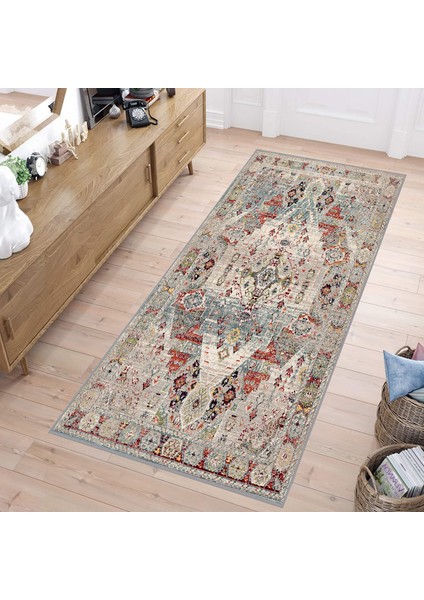 Dijital Baskı Yıkanabilir Kaymaz Taban Salon Halısı Rvg1794