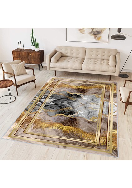 Dijital Baskı Yıkanabilir Kaymaz Taban Salon Halısı Rvg0305-Sd470