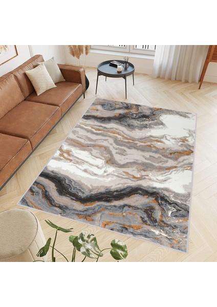 Dijital Baskı Yıkanabilir Kaymaz Taban Salon Halısı Rvg0411