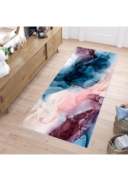 Dijital Baskı Yıkanabilir Kaymaz Taban Salon Halısı Rvg0244