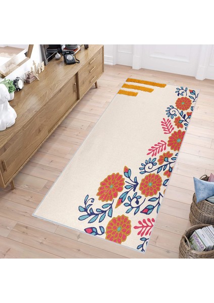 Dijital Baskı Yıkanabilir Kaymaz Taban Salon Halısı Rvg1087