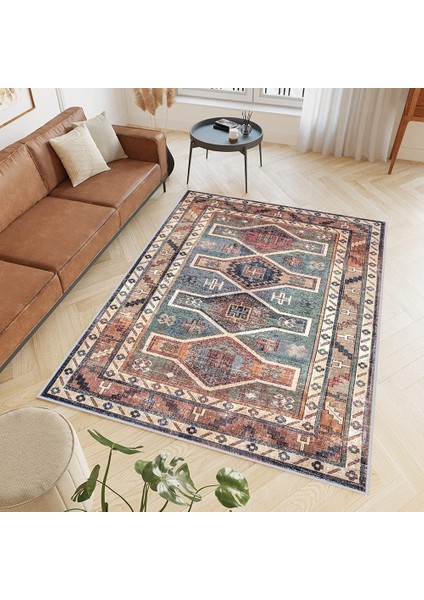 Dijital Baskı Yıkanabilir Kaymaz Taban Salon Halısı Rvg0400