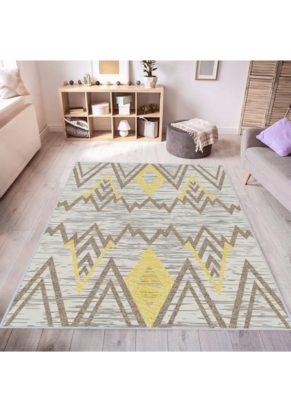 Dijital Baskı Yıkanabilir Kaymaz Taban Salon Halısı Rvg0432