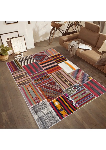 Dijital Baskı Yıkanabilir Kaymaz Taban Salon Halısı Rvg0454