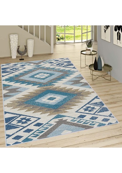 Dijital Baskı Yıkanabilir Kaymaz Taban Salon Halısı Rvg1461