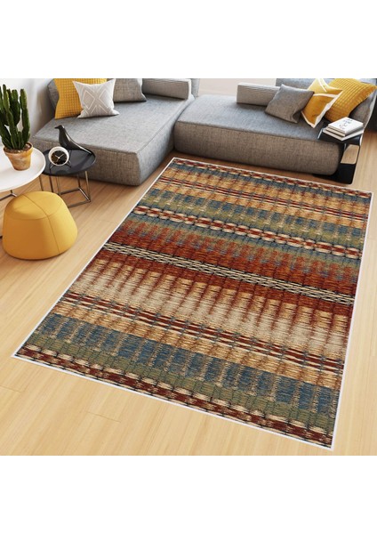 Dijital Baskı Yıkanabilir Kaymaz Taban Salon Halısı Rvg0506
