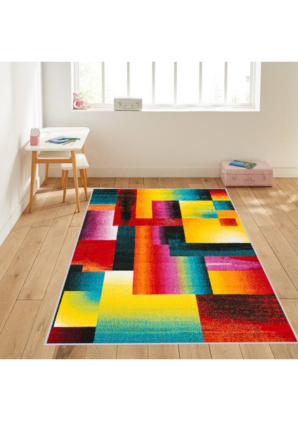 Dijital Baskı Yıkanabilir Kaymaz Taban Salon Halısı Rvg1099