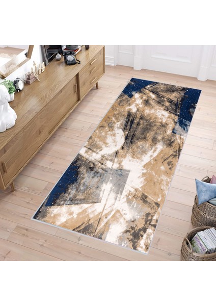 Dijital Baskı Yıkanabilir Kaymaz Taban Salon Halısı Rvg1194