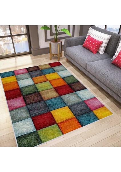 Dijital Baskı Yıkanabilir Kaymaz Taban Salon Halısı Rvg1024