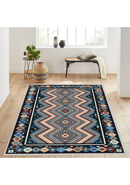 Dijital Baskı Yıkanabilir Kaymaz Taban Salon Halısı Rvg1198