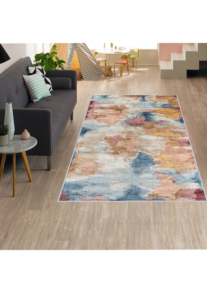 Dijital Baskı Yıkanabilir Kaymaz Taban Salon Halısı Rvg1282