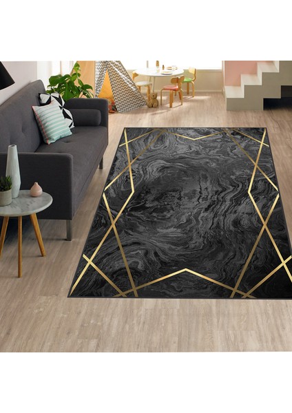 Dijital Baskı Yıkanabilir Kaymaz Taban Salon Halısı Rvg1313