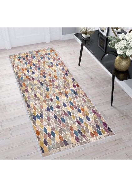 Dijital Baskı Yıkanabilir Kaymaz Taban Salon Halısı Rvg1628