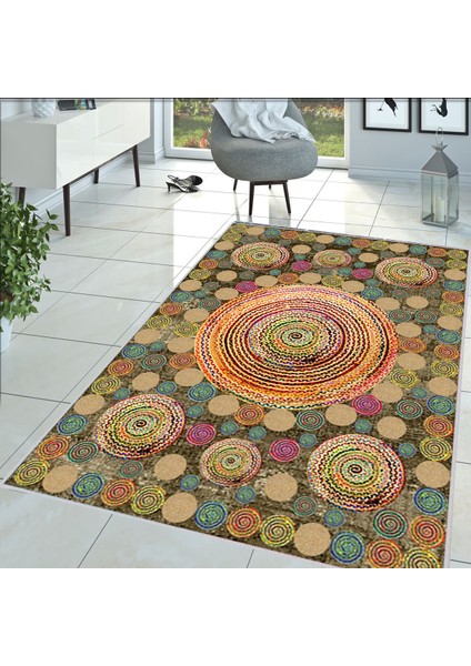 Dijital Baskı Yıkanabilir Kaymaz Taban Salon Halısı Rvg1380-Sd288