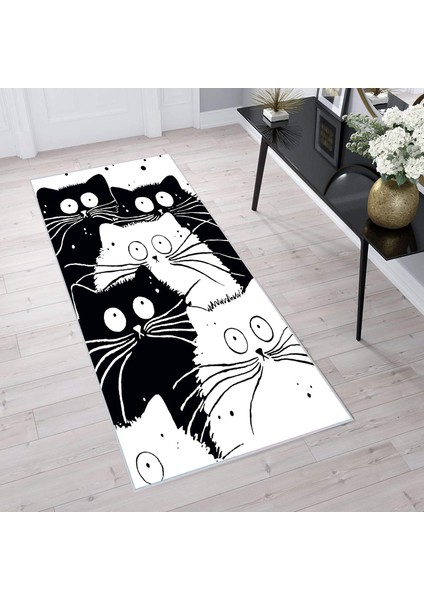 Dijital Baskı Yıkanabilir Kaymaz Taban Salon Halısı Rvg1709