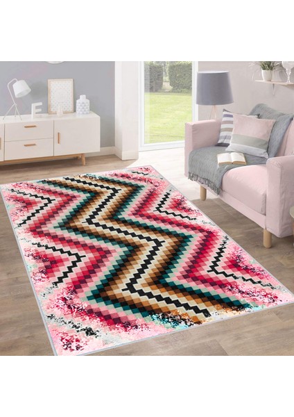 Dijital Baskı Yıkanabilir Kaymaz Taban Salon Halısı Rvg1536-Ht114