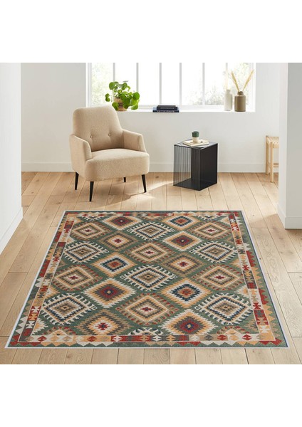Dijital Baskı Yıkanabilir Kaymaz Taban Salon Halısı Rvg1713