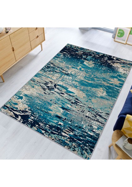 Dijital Baskı Yıkanabilir Kaymaz Taban Salon Halısı Rvg1799