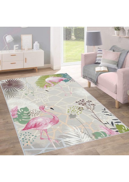Dijital Baskı Yıkanabilir Kaymaz Taban Salon Halısı Rvg1708