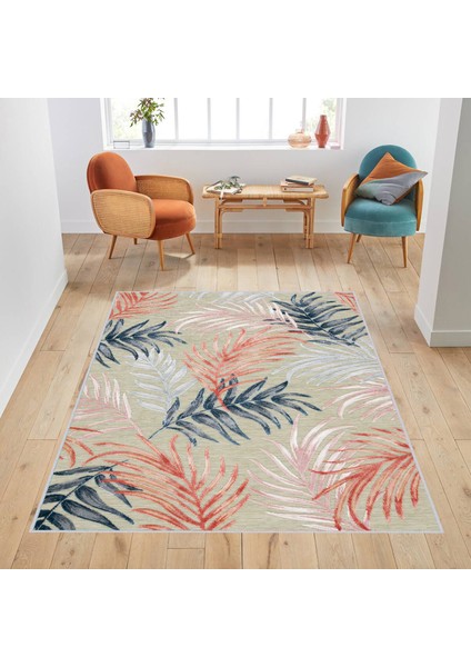 Dijital Baskı Yıkanabilir Kaymaz Taban Salon Halısı Rvg1775