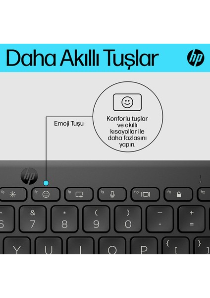 Hp 350 Kompakt Birden Fazla Cihazda Kullanılabilen Bluetooth Klavye Tr