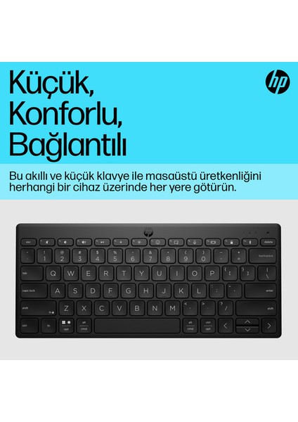 Hp 350 Kompakt Birden Fazla Cihazda Kullanılabilen Bluetooth Klavye Tr