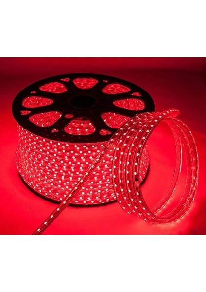 220 Volt Şerit LED 3 Çipli ( Kırmızı )
