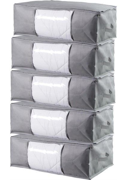 5'li Set Baza Altı Düzenleyici Büyük Boy Hurç Gri 70X50X25 cm