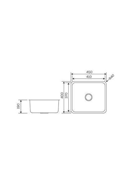 Evye Lavello 3040 Siyah 400X450X190MM fiyatları