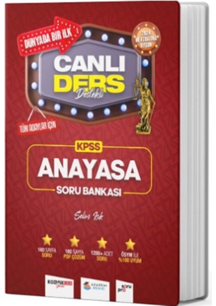 2024 Kpss Anayasa Canlı Ders Destekli Soru Bankası