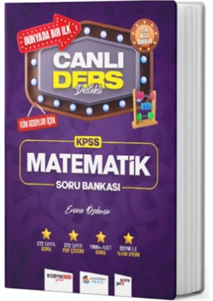 Akademi Denizi Yayınları 2024 Kpss Matematik Canlı Ders Destekli Soru Bankası