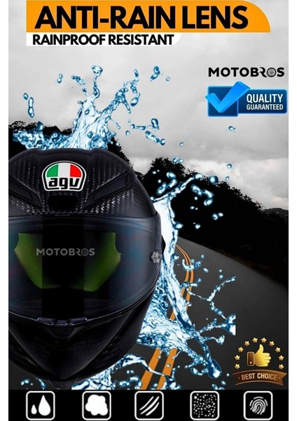 Motosiklet Motosiklet Kask Vizör Yağmur Kaydırıcı Su Kaydırıcı Lens Geniş Model Garantili