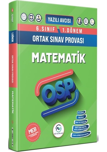 Av Akıllı Versiyon Yayınları 6. Sınıf Matematik 1. Dönem Osp Orta Sınav Provası