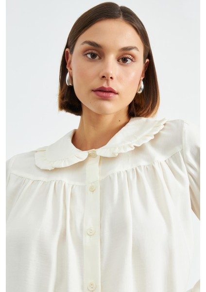 Ekru Bebe Yaka Modal Gömlek fiyatları