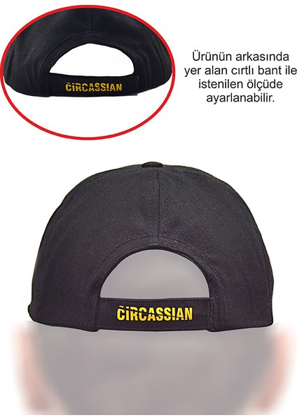 Çerkes Adige Bayrak Baskılı Siyah Şapka fırsatları