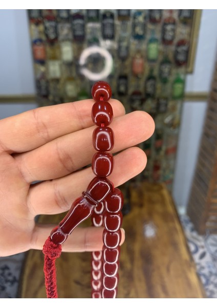Özel Usta Işi Eski Malzeme Sıkma Kehribar Tesbih ve Epoksi Kabzeli Bıçak Hediyeli fiyatları