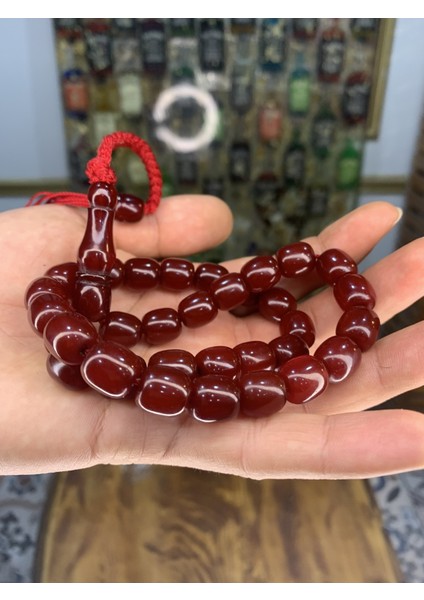 Özel Usta Işi Eski Malzeme Sıkma Kehribar Tesbih ve Epoksi Kabzeli Bıçak Hediyeli modelleri