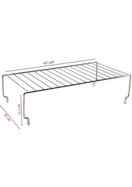 128 Krom Dolap İçi Raf Düzenleyici 47 cm Mutfak ve Banyo Kullanımına Uygun fırsatları