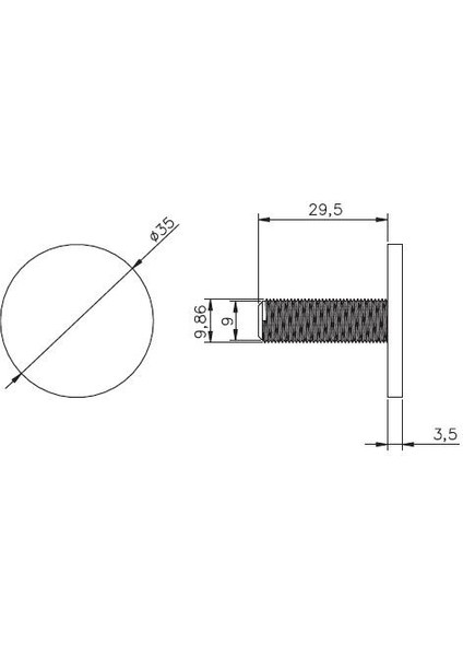 Masa - Sehpa Ayağı Cam Bağlantı Flanşı 3.5mm (4 Adet)