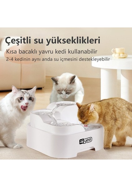 Çok Tanklı Yaşam Suyu Şelale Kedi ve Köpek Içme Çeşmesi (Yurt Dışından)