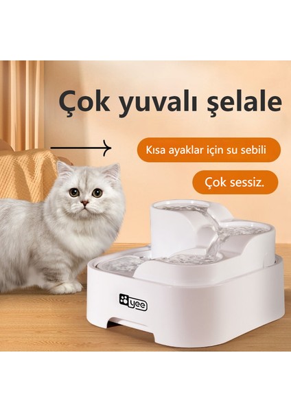 Çok Tanklı Yaşam Suyu Şelale Kedi ve Köpek Içme Çeşmesi (Yurt Dışından)