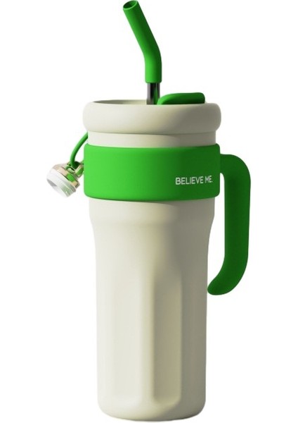 Araba Hasır Termos Bardak 316 Paslanmaz Çelik Kulplu Kahve Fincanı (Yurt Dışından)