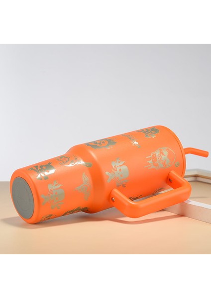 Cadılar Bayramı Taşınabilir Saplı Saman Buz Bardağı Paslanmaz Çelik Yalıtımlı 40 Oz Araba Bardağı (Yurt Dışından)