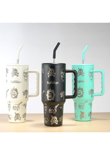 Cadılar Bayramı Taşınabilir Saplı Saman Buz Bardağı Paslanmaz Çelik Yalıtımlı 40 Oz Araba Bardağı (Yurt Dışından) fiyatları