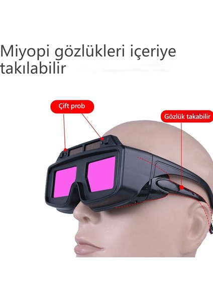 Kaynakçılar Için Mdsj Otomatik Kararan Kaynak Gözlükleri Miyop Gözlük Takabilir (Yurt Dışından)