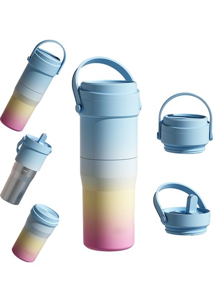 Yaratıcı Sihirli Çift Bardak Spor Açık Hasır Bardak 316 Termos Bardak (Yurt Dışından)