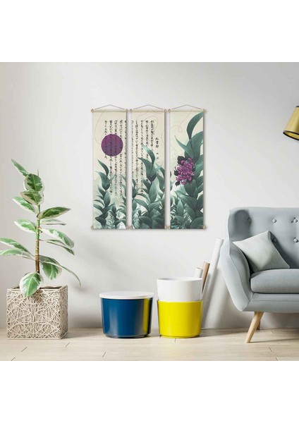 Story Of The Flower Kumaş Poster Set, Duvar Dekorasyonu, Özel Tasarım Duvar Halısı, Duvar Örtüsü