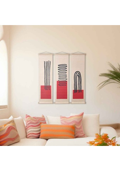 Mood Table Kumaş Poster Set, Duvar Dekorasyonu, Özel Tasarım Duvar Halısı, Duvar Örtüsü