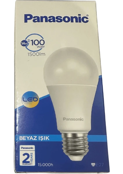 14W (100W) 6500K (Beyaz Işık) E27 Duylu LED Ampul (2 Adet)